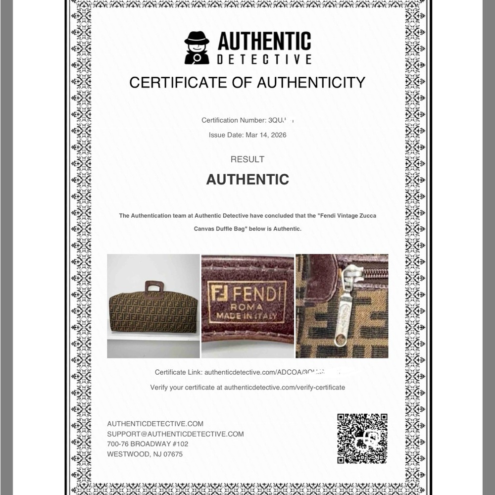 Rare Auth FENDI Travel/weekender Bag with COA - Picture 3 of 14